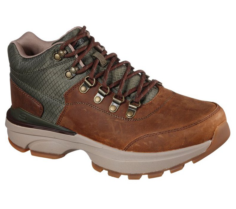 Skechers Relaxed Fit: Flywalk - Tallken - Mens Sneakers Brown/Olive [AU-JO0773]